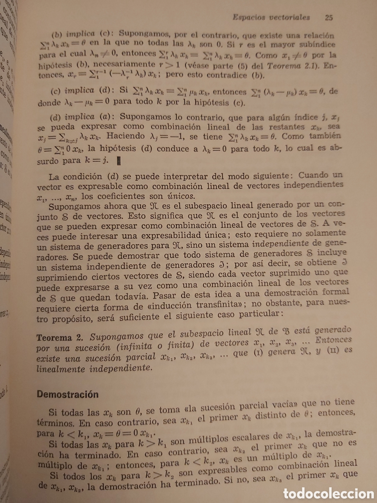 Libros de segunda mano de ciencias: INTRODUCCI&Oacute;N AL ESPACIO DE HILBERT $ S.K. BERBERIAN $ ED. TEIDE $ 1961 - Foto 4
