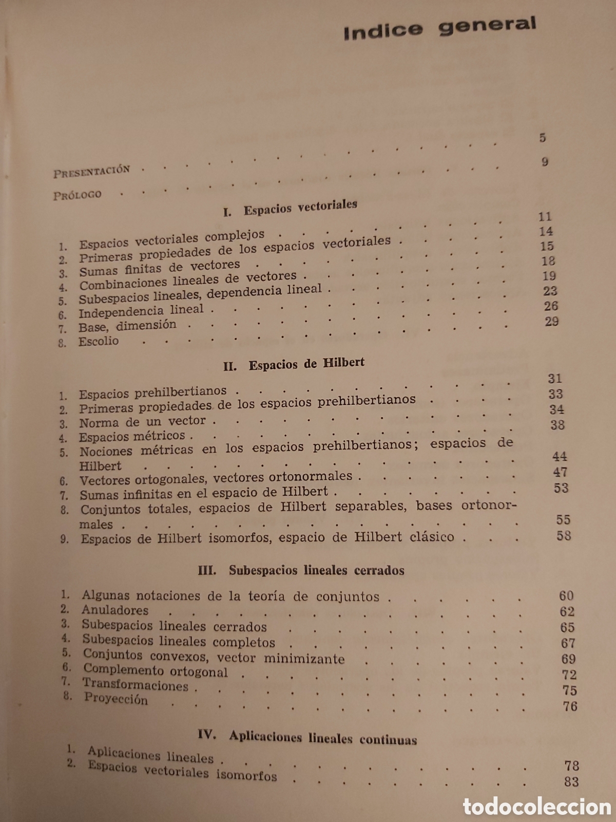 Libros de segunda mano de ciencias: INTRODUCCI&Oacute;N AL ESPACIO DE HILBERT $ S.K. BERBERIAN $ ED. TEIDE $ 1961 - Foto 6