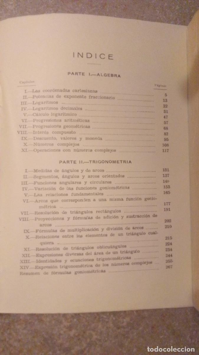 Libros de segunda mano de ciencias: libro Matematicas quinto curso bachillerato plan 1938 - Foto 3