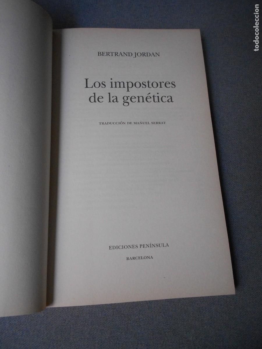 Libros de segunda mano: LOS IMPOSTORES DE LA GENETICA - Foto 2