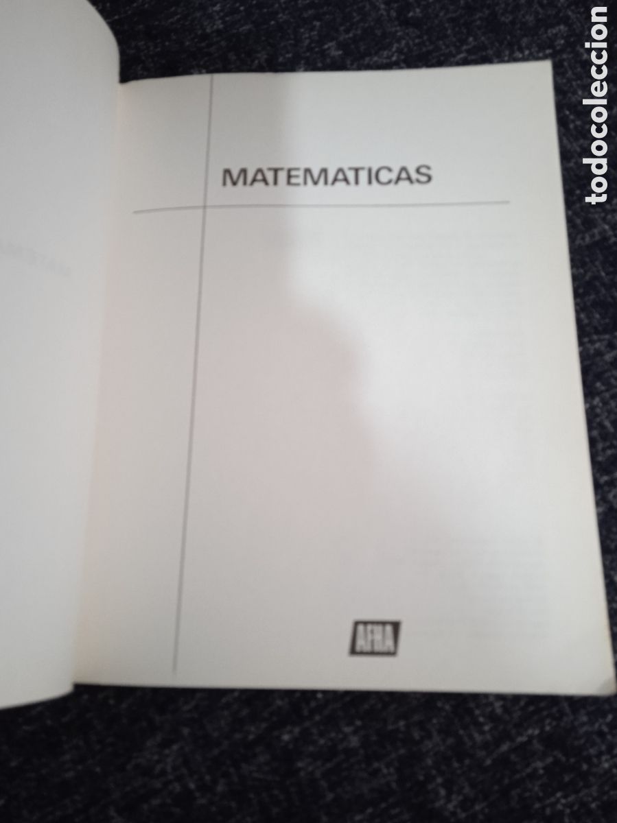 Libros de segunda mano de ciencias: MATEM&Aacute;TICAS , -ED. EDITORIAL AFHA , A&Ntilde;O 1977 - Foto 2