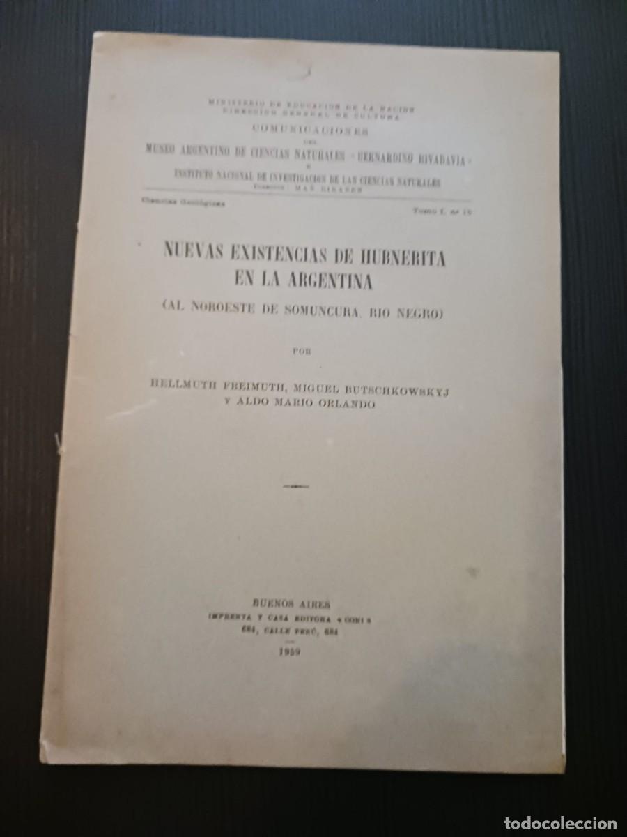 Libri di seconda mano: Nuevas existencias de hubnerita en la Argentina (al noroeste de Somuncuba, R&iacute;o Negro) - Buenos Aires