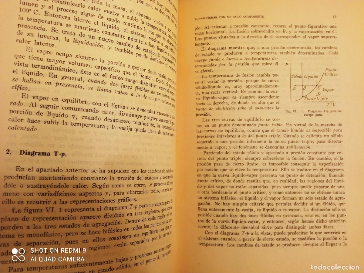 Libros de segunda mano de ciencias: TERMODIN&Aacute;MICA APLICADA. JULIO PALACIOS. 1951 - Foto 4