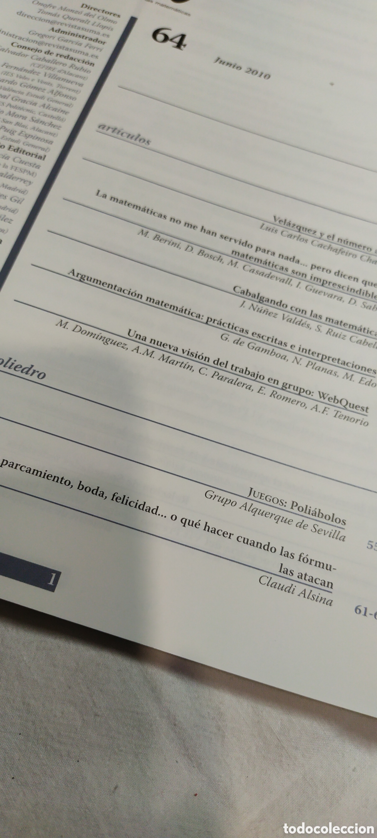 Libros de segunda mano de ciencias: Suma. 64. Matem&aacute;tica - Foto 2
