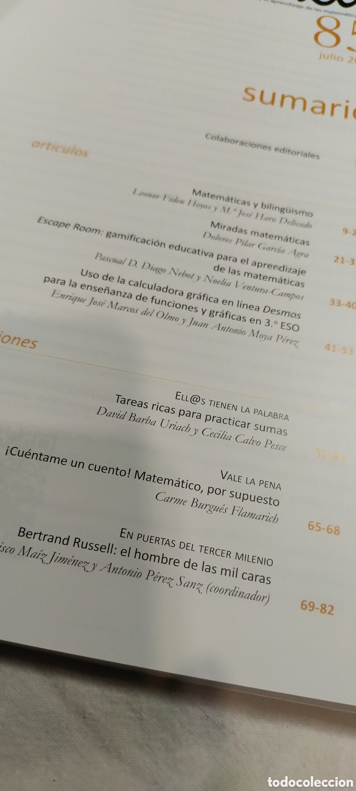 Libros de segunda mano de ciencias: Suma 85. Matem&aacute;ticas. Revista sobre la ense&ntilde;anza y el aprendizaje - Foto 3