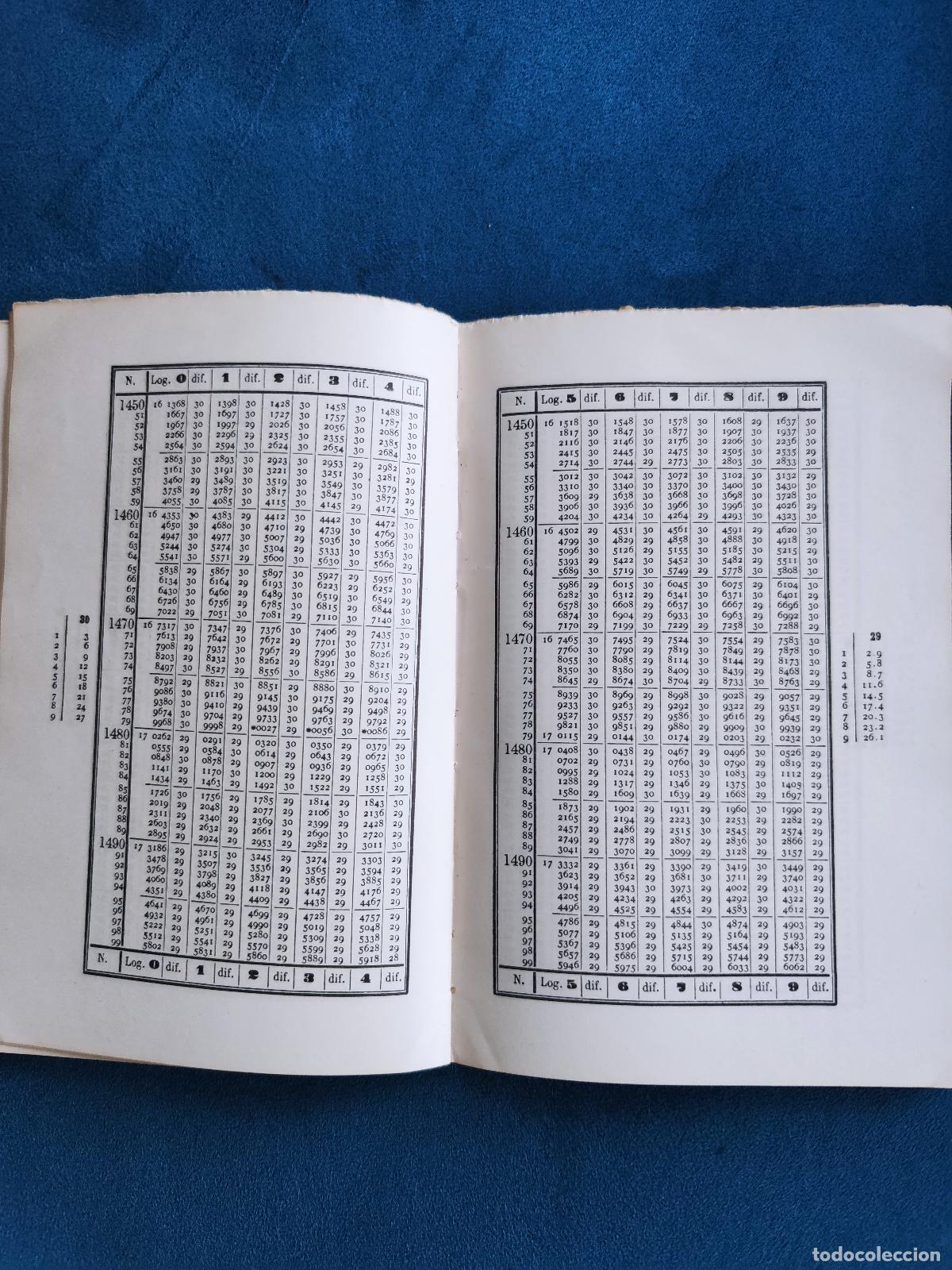Libros de segunda mano de ciencias: Libro Tablas De Logaritmos Vulgares De Los N&uacute;meros 1 Al 20.000, Del A&ntilde;o 1971. - Foto 12