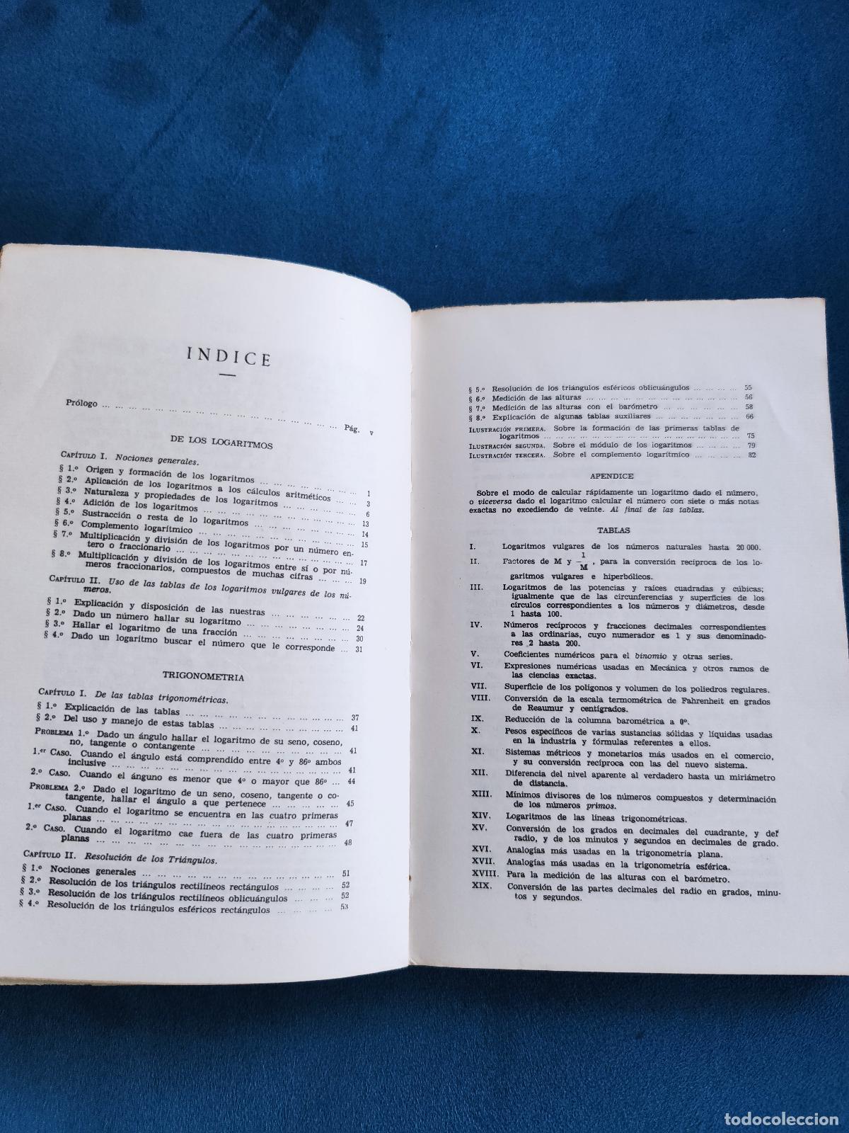 Libros de segunda mano de ciencias: Libro Tablas De Logaritmos Vulgares De Los N&uacute;meros 1 Al 20.000, Del A&ntilde;o 1971. - Foto 13