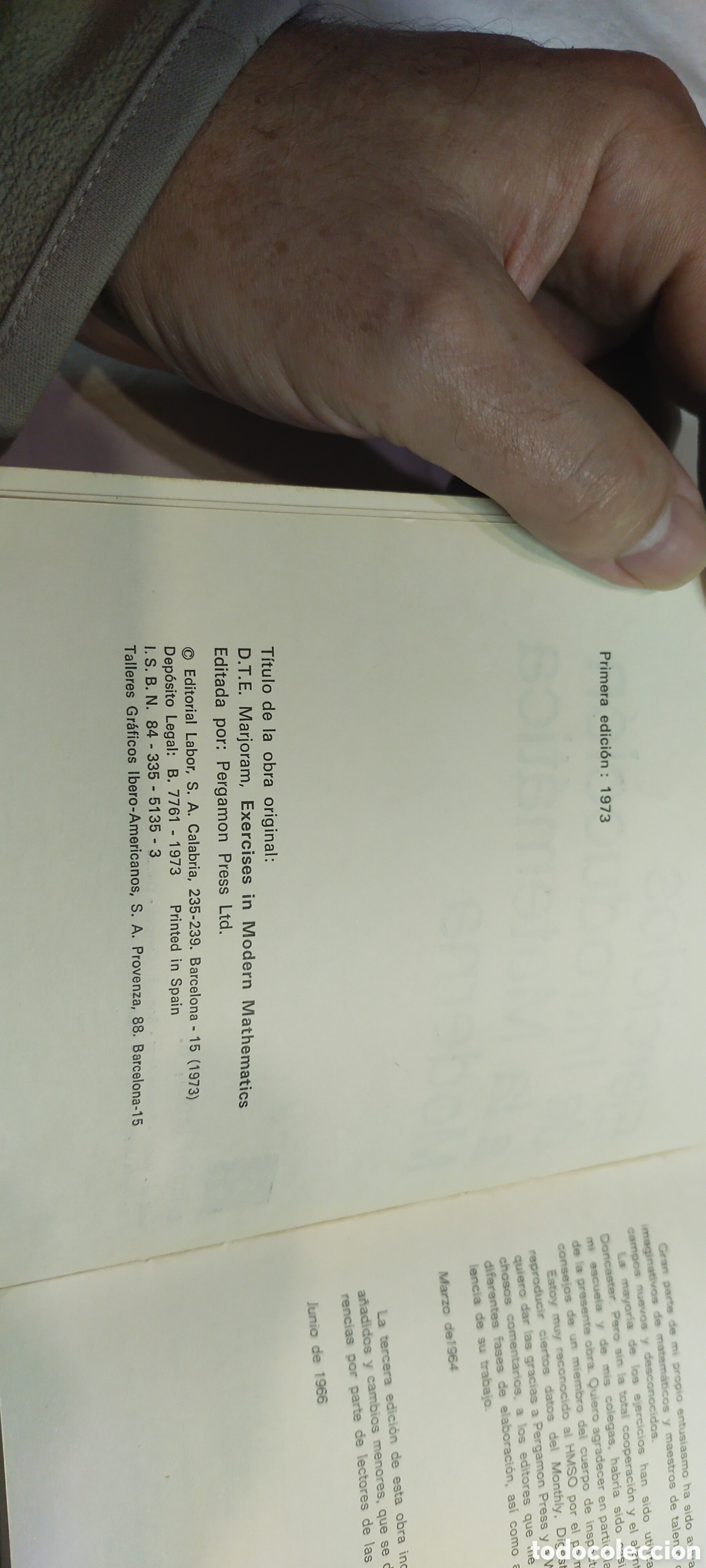 Libros de segunda mano de ciencias: Ejercicios de introducci&oacute;n a la matem&aacute;tica moderna. Marjoram. labor - Foto 6
