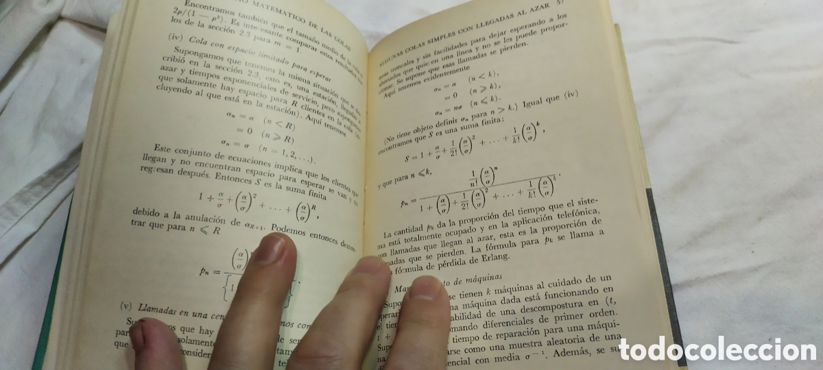 Libros de segunda mano de ciencias: Estudio matem&aacute;tico de las colas. Cox Smith. Matem&aacute;ticas.uteha - Foto 4