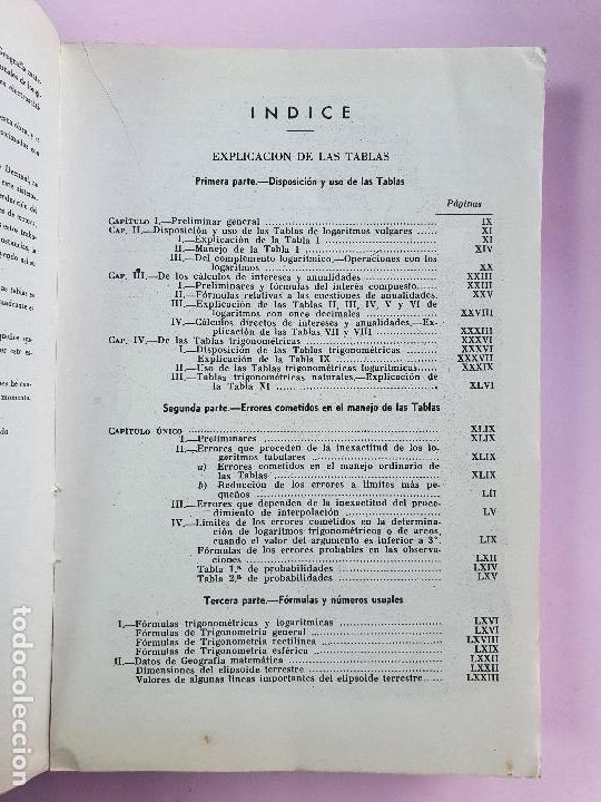 Libros de segunda mano de ciencias: LIBRO-TABLAS DE LOGARITMOS-TRIGONOMETRICAS-CALCULO DE INTERESES-EUSEBIO SANCHEZ-ED HERNANDO SA-VER F - Foto 10