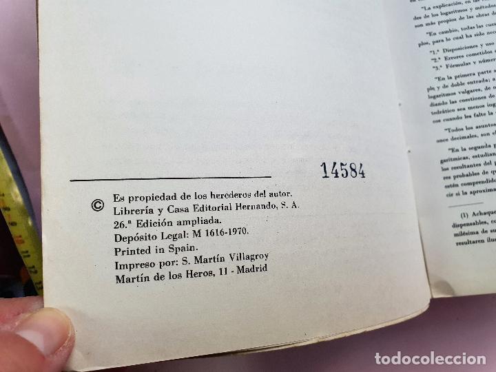 Libros de segunda mano de ciencias: LIBRO-TABLAS DE LOGARITMOS-TRIGONOMETRICAS-CALCULO DE INTERESES-EUSEBIO SANCHEZ-ED HERNANDO SA-VER F - Foto 13