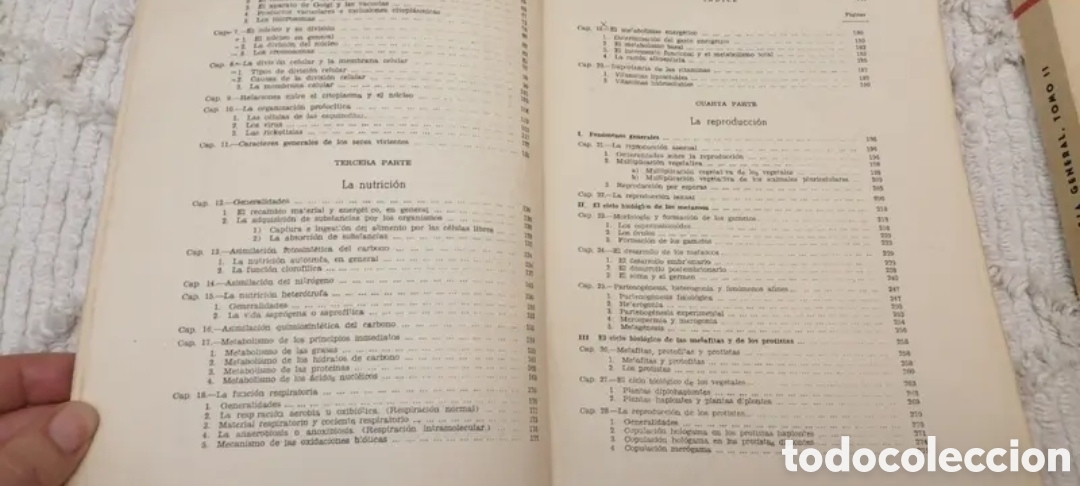 Libros de segunda mano: 1959 Biolog&iacute;a general 2 tomos - Foto 3