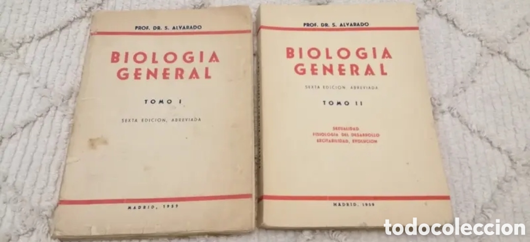 Libros de segunda mano: 1959 Biolog&iacute;a general 2 tomos - Foto 1