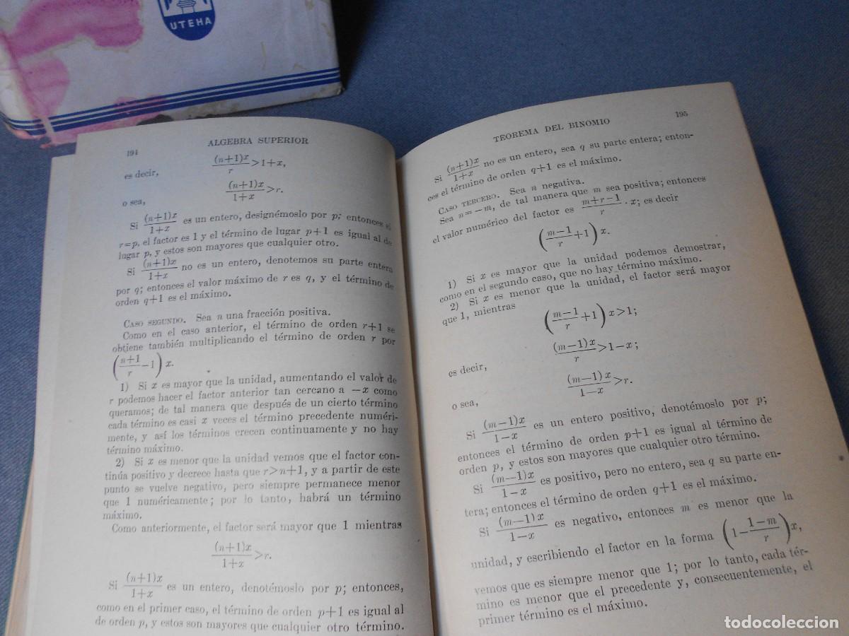 Libros de segunda mano de ciencias: ALGEBRA SUPERIOR - Foto 4