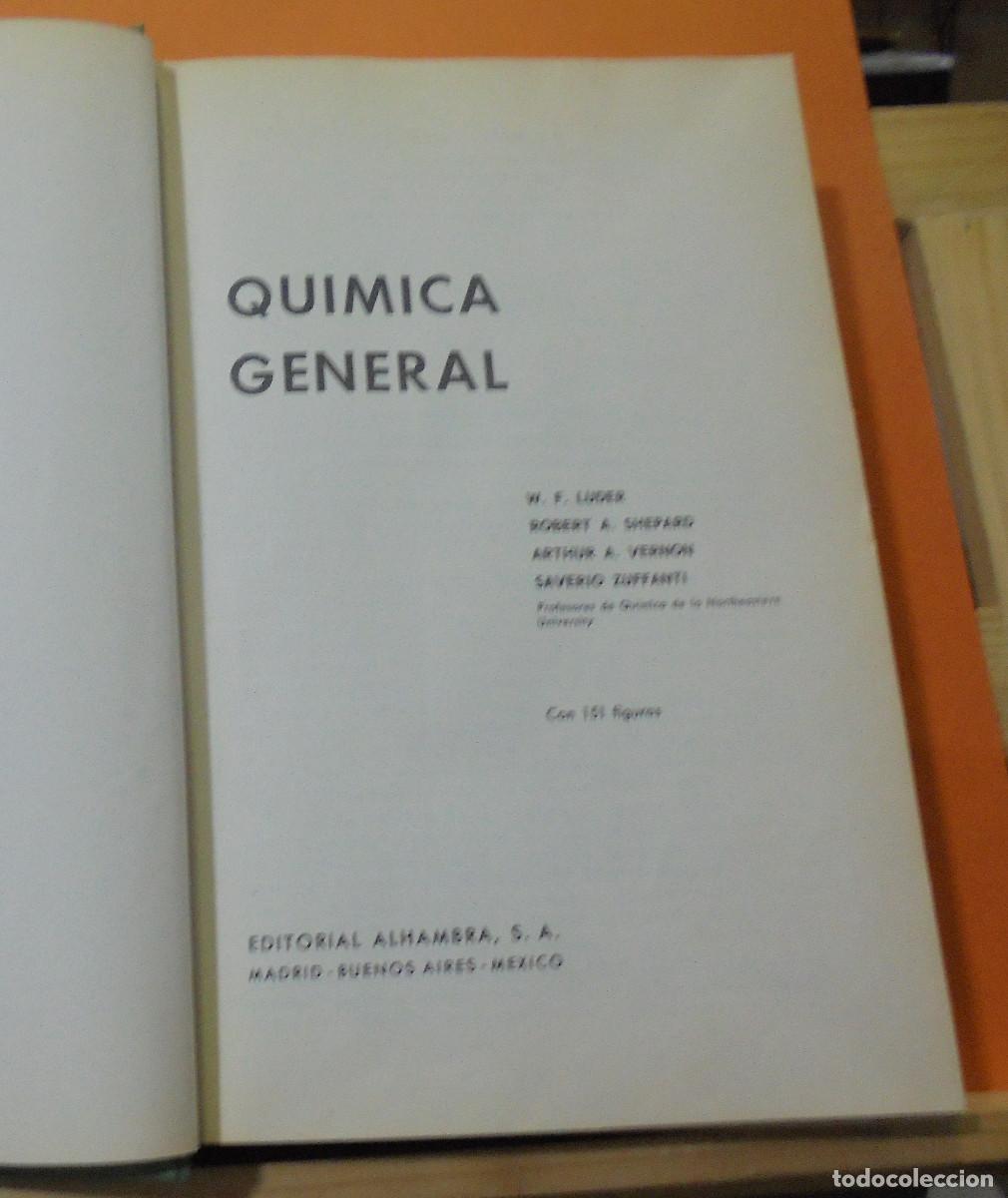 Libros de segunda mano de ciencias: Qu&iacute;mica general. Luder / Shepard / Vernon / Zuffanti - Foto 2