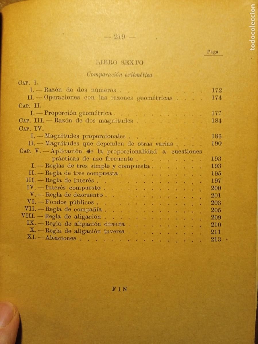 Libros de segunda mano de ciencias: Elementos de aritm&eacute;tica Amos Sabr&aacute;s 1928 - Foto 7