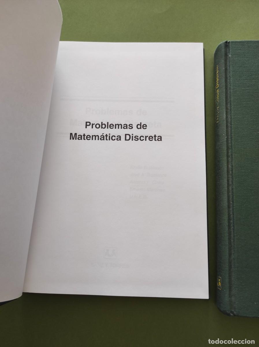 Libros de segunda mano de ciencias: PROBLEMAS DE MATEM&Aacute;TICA DISCRETA - Emilio Bujalance - Foto 4