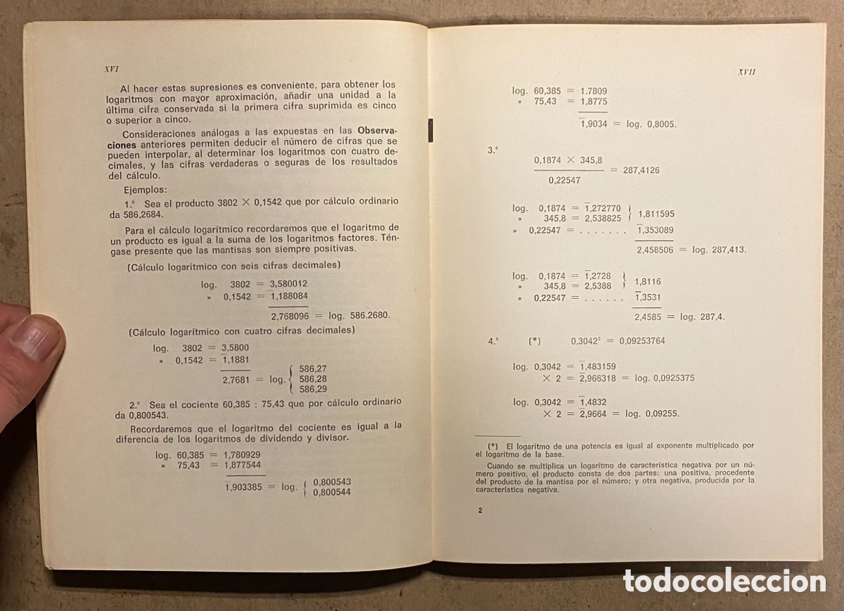 Libros de segunda mano de ciencias: TABLAS LOGAR&Iacute;TMICAS Y TRIGONOM&Eacute;TRICAS. JUAN RAS Y DESIDERIO SIRVENT. - Foto 3