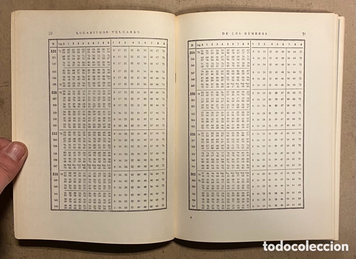 Libros de segunda mano de ciencias: TABLAS LOGAR&Iacute;TMICAS Y TRIGONOM&Eacute;TRICAS. JUAN RAS Y DESIDERIO SIRVENT. - Foto 4