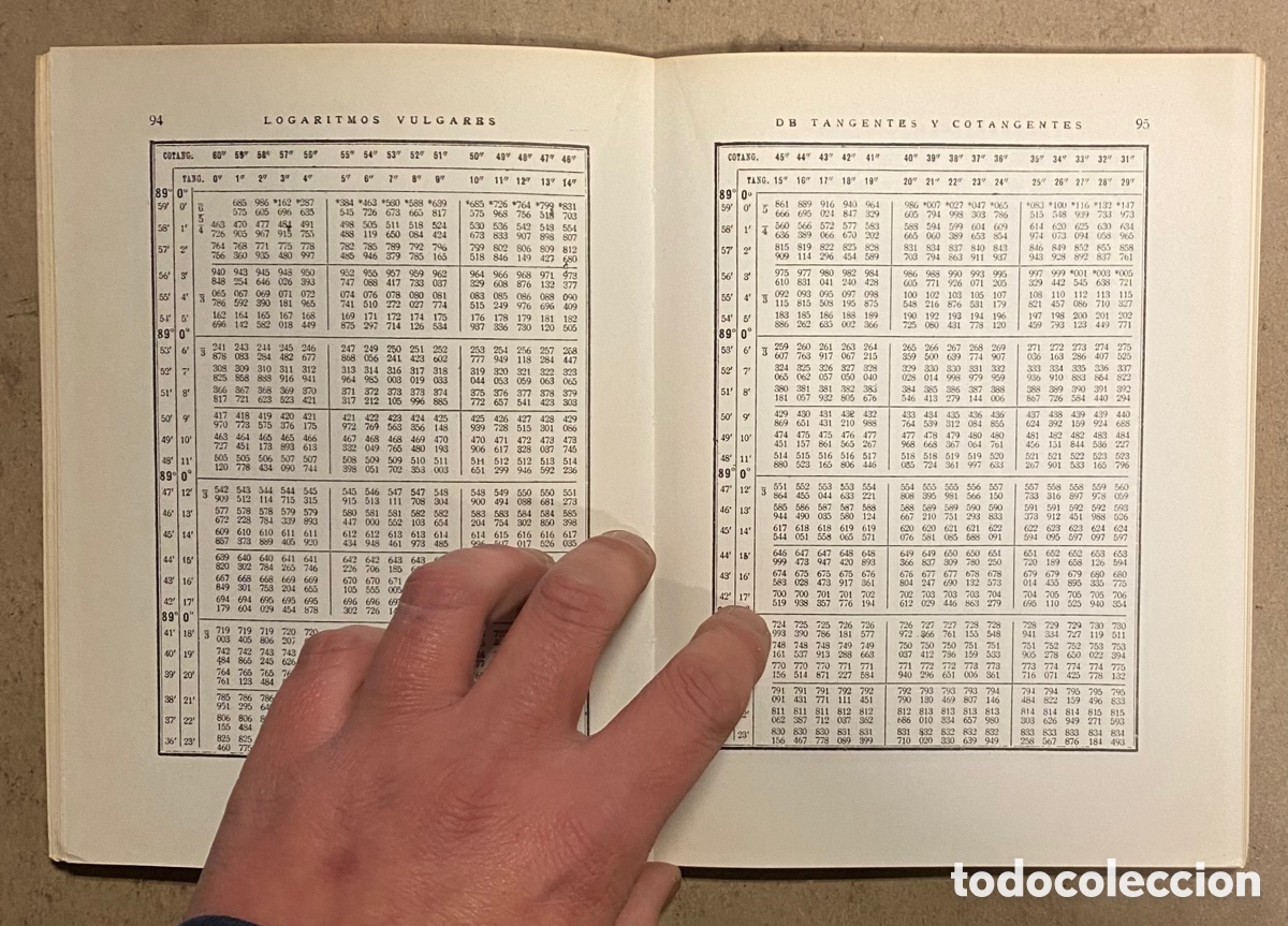 Libros de segunda mano de ciencias: TABLAS LOGAR&Iacute;TMICAS Y TRIGONOM&Eacute;TRICAS. JUAN RAS Y DESIDERIO SIRVENT. - Foto 5