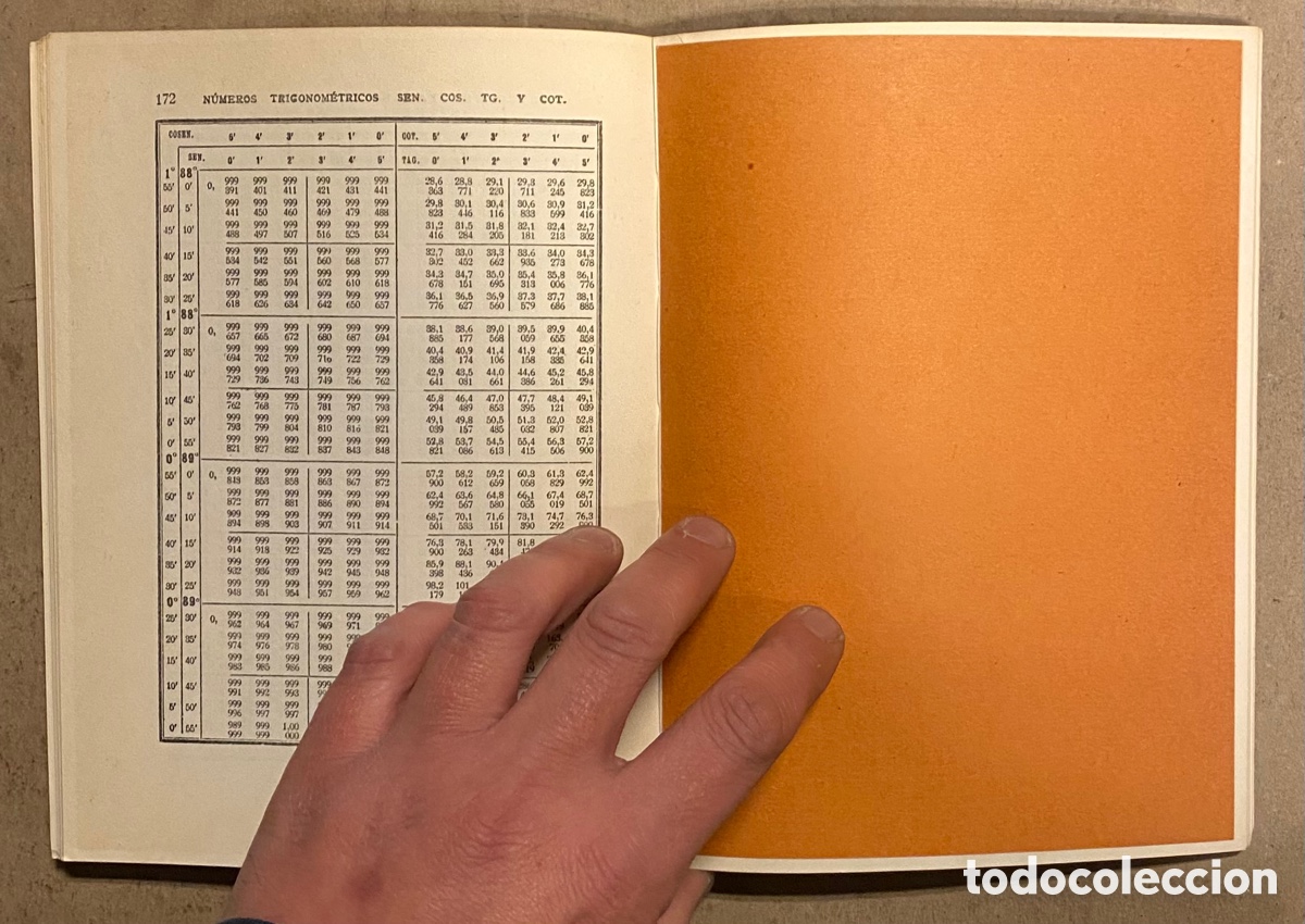 Libros de segunda mano de ciencias: TABLAS LOGAR&Iacute;TMICAS Y TRIGONOM&Eacute;TRICAS. JUAN RAS Y DESIDERIO SIRVENT. - Foto 6