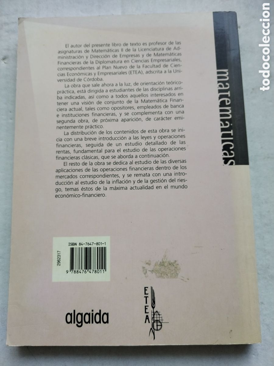 Libros de segunda mano de ciencias: MATEM&Aacute;TICAS FINANCIERAS - Foto 9