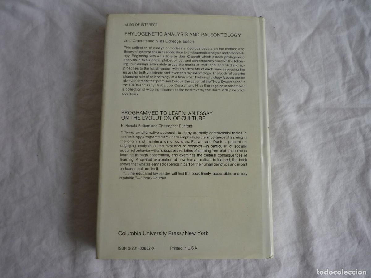 Libros de segunda mano: Phylogenetic patterns and the evolutionary process, N. Eldredge y J. Cracraft, 1980, ingl&eacute;s - Foto 2