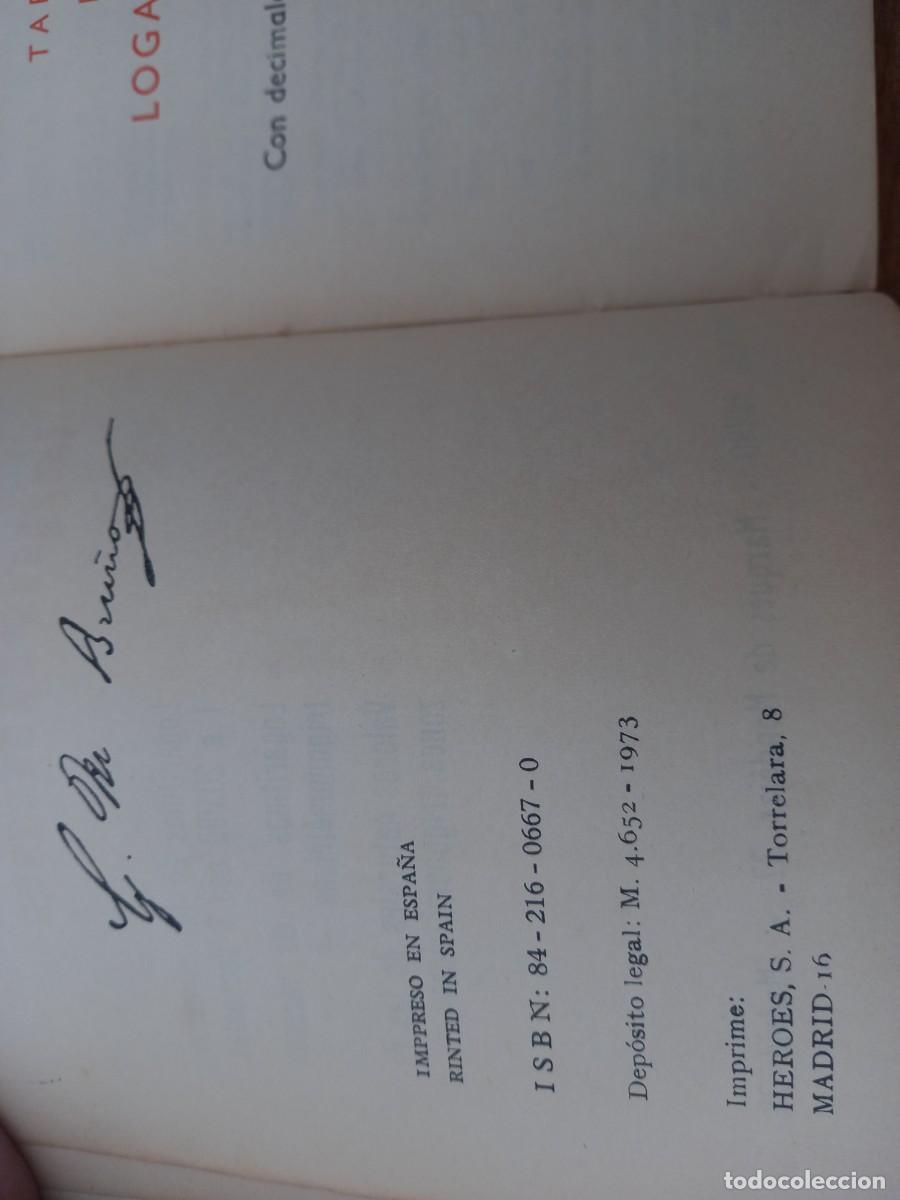 Libros de segunda mano de ciencias: Tablas de logaritmos. Editorial Bru&ntilde;o, 1973 (del 1 al 20.000 con 6 decimales) - Foto 4