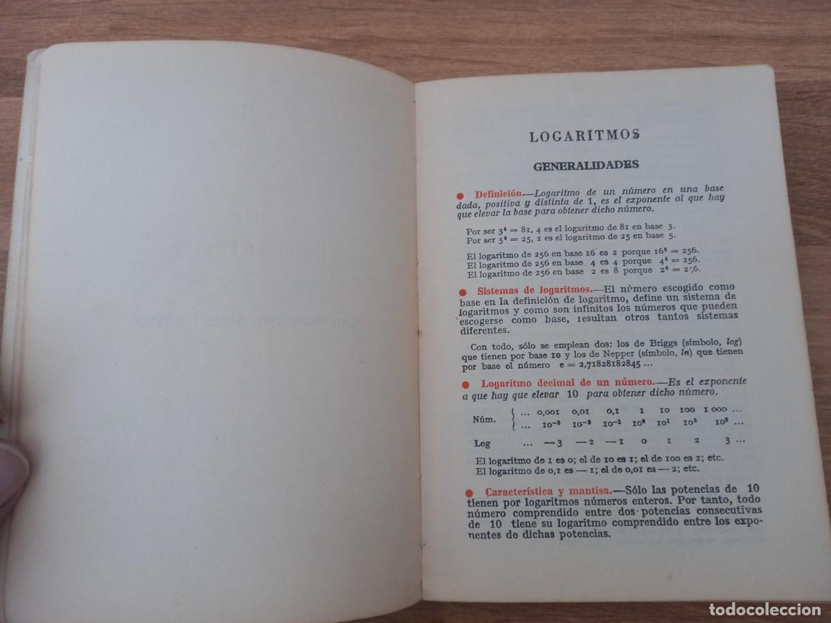 Libros de segunda mano de ciencias: Tablas de logaritmos. Editorial Bru&ntilde;o, 1973 (del 1 al 20.000 con 6 decimales) - Foto 5