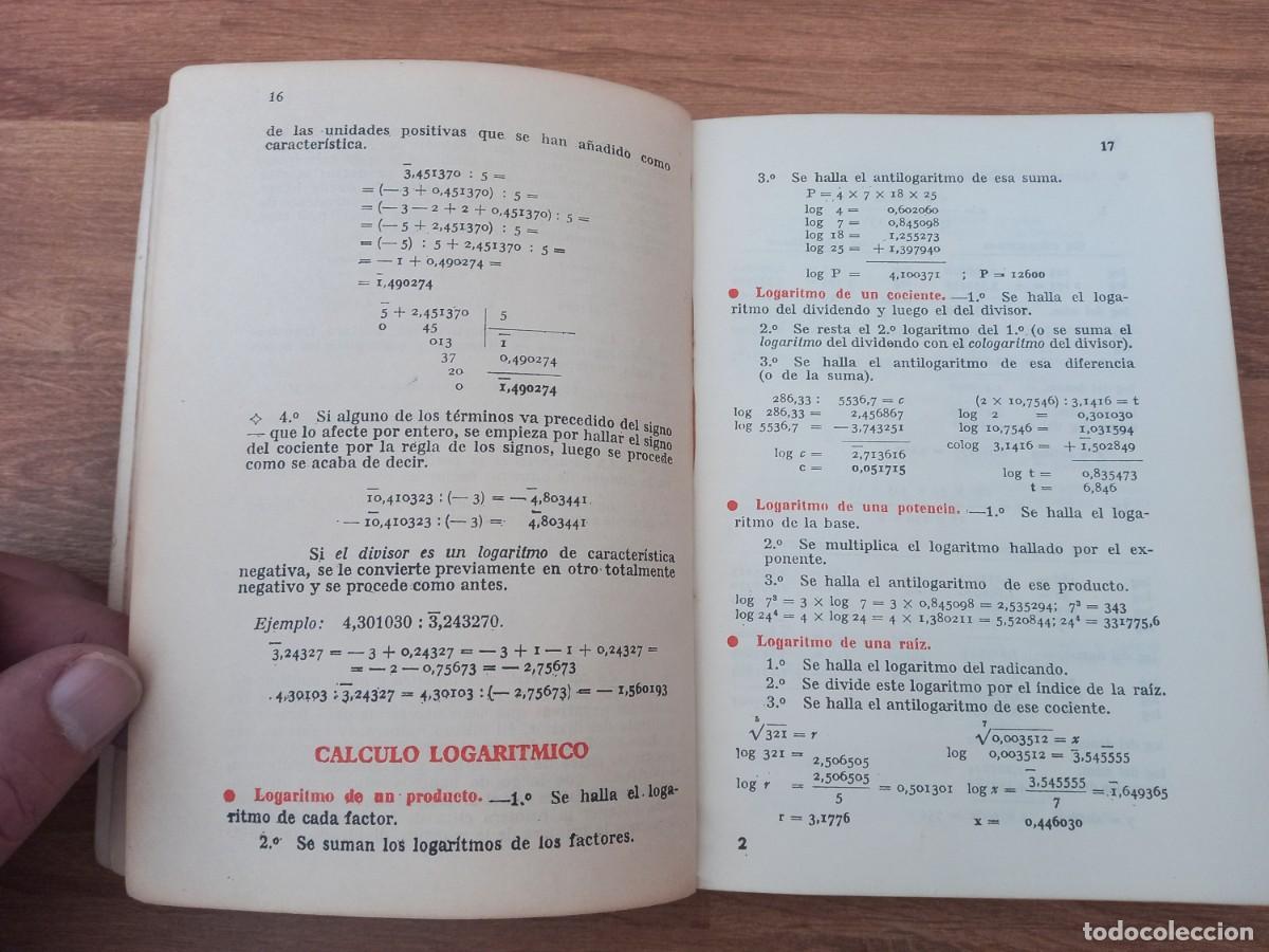 Libros de segunda mano de ciencias: Tablas de logaritmos. Editorial Bru&ntilde;o, 1973 (del 1 al 20.000 con 6 decimales) - Foto 6