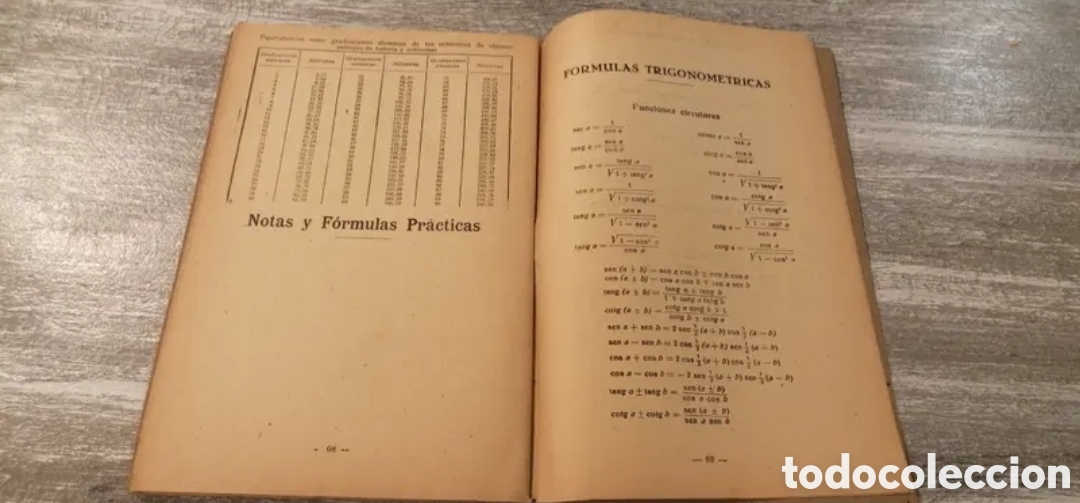 Libros de segunda mano de ciencias: 1946 Artiller&iacute;a Tablas Logaritmicas - Foto 3