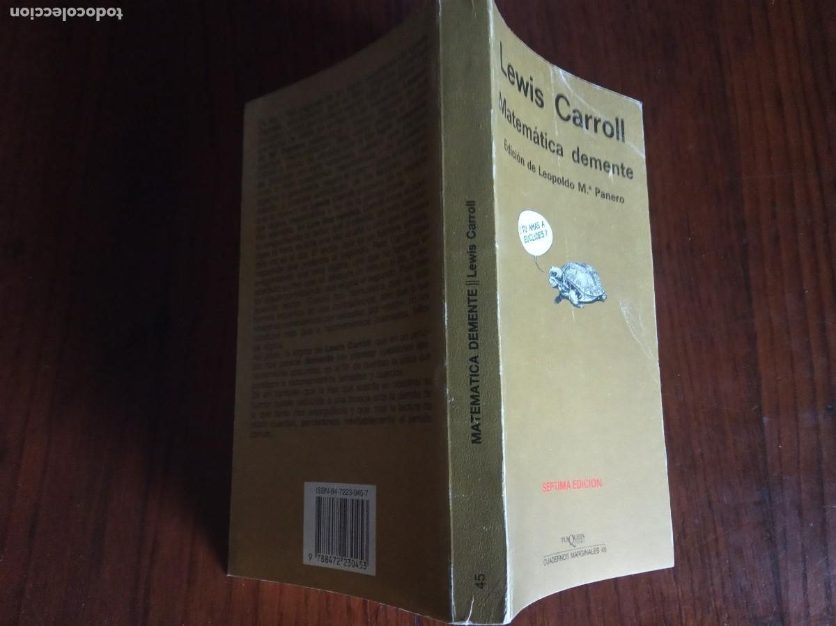 Libros de segunda mano de ciencias: MATEM&Aacute;TICA DEMENTE.-LEWIS CARROLL. - Foto 2