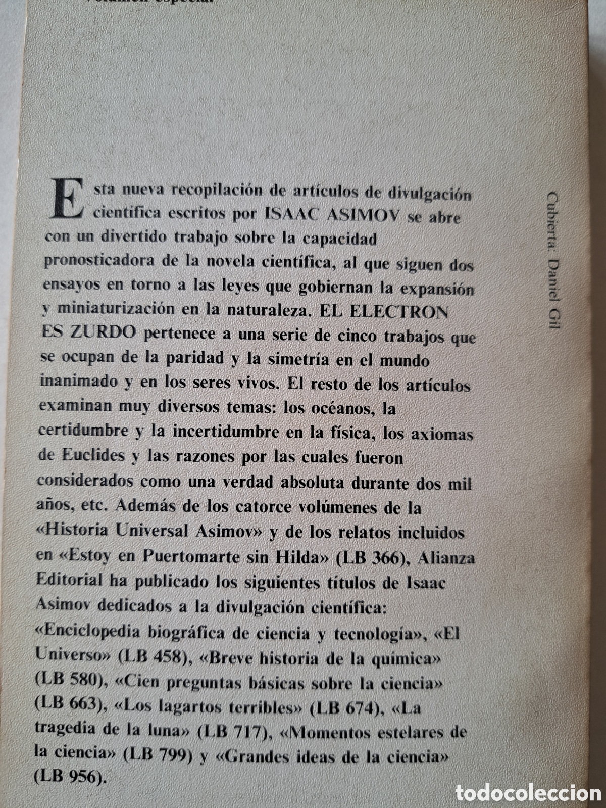 Libros de segunda mano de ciencias: El electr&oacute;n es zurdo Isaac Asimov - Foto 2