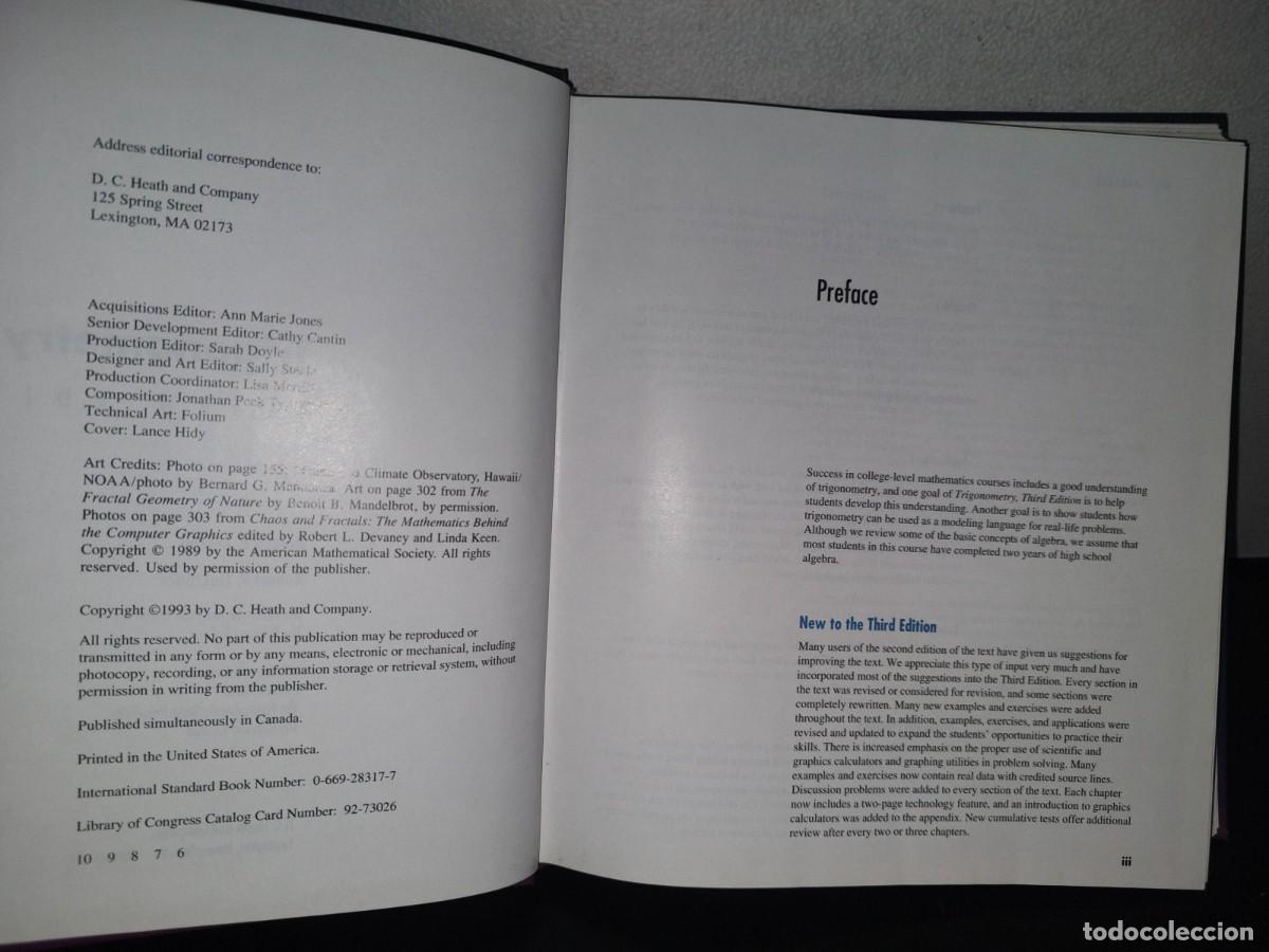 Libros de segunda mano de ciencias: 131- TRIGONOMETRY - ROLAND E. LARSON, ROBERT P. HOSTELER - Foto 5