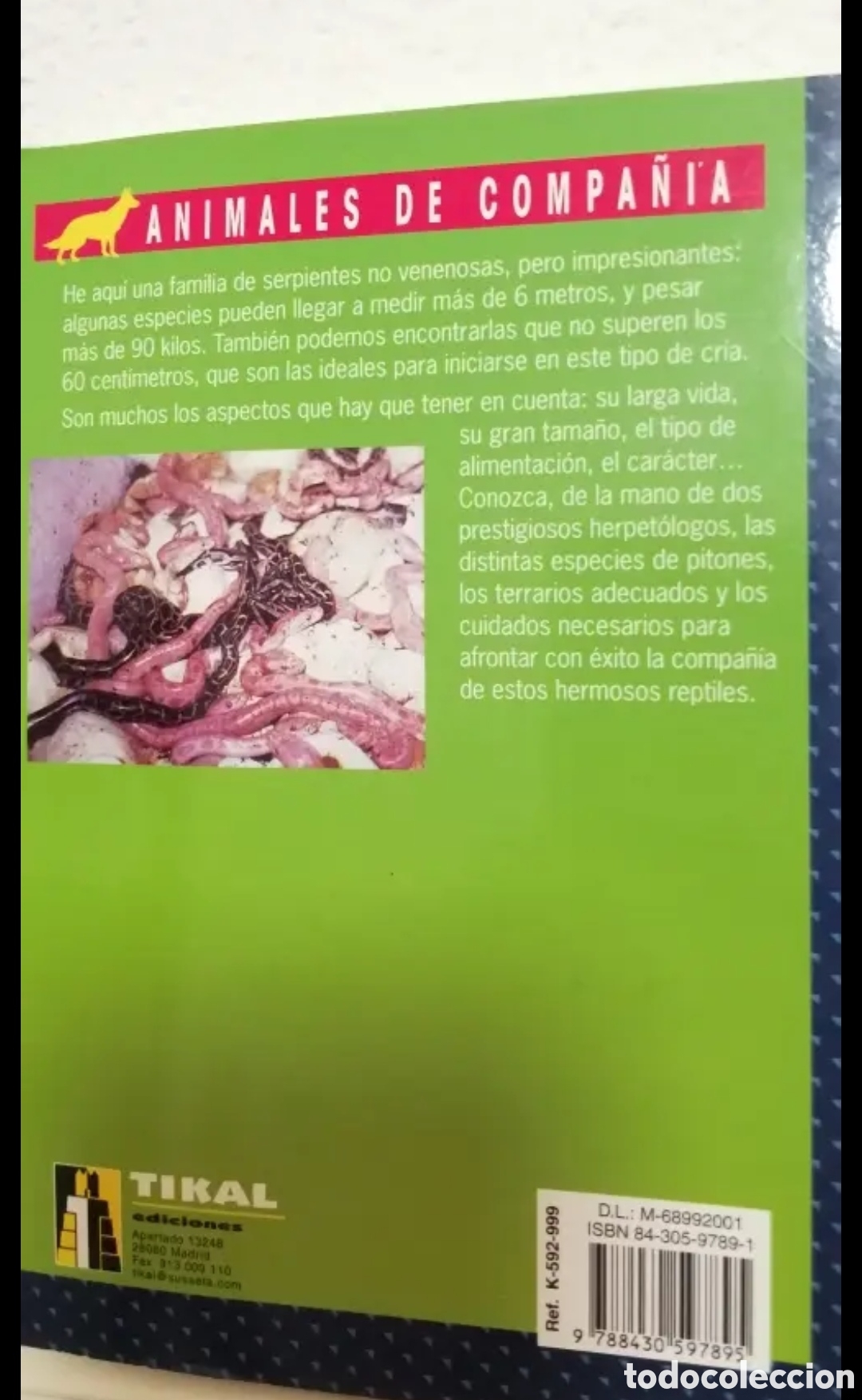 Libros de segunda mano: El nuevo libro de los Pitones Manual. Tikal ediciones 1997 - Foto 3