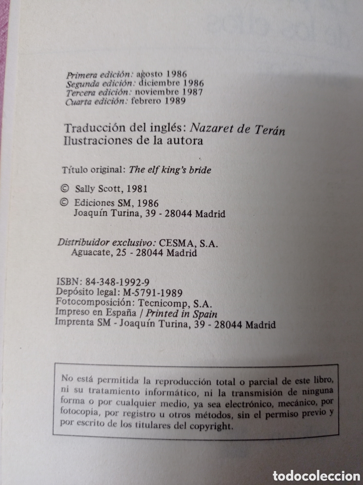 Libros de segunda mano: LA PRINCESA DE LOS ELFOS, SALLY SCOTT, ESTADO ACEPTABLE - Foto 3