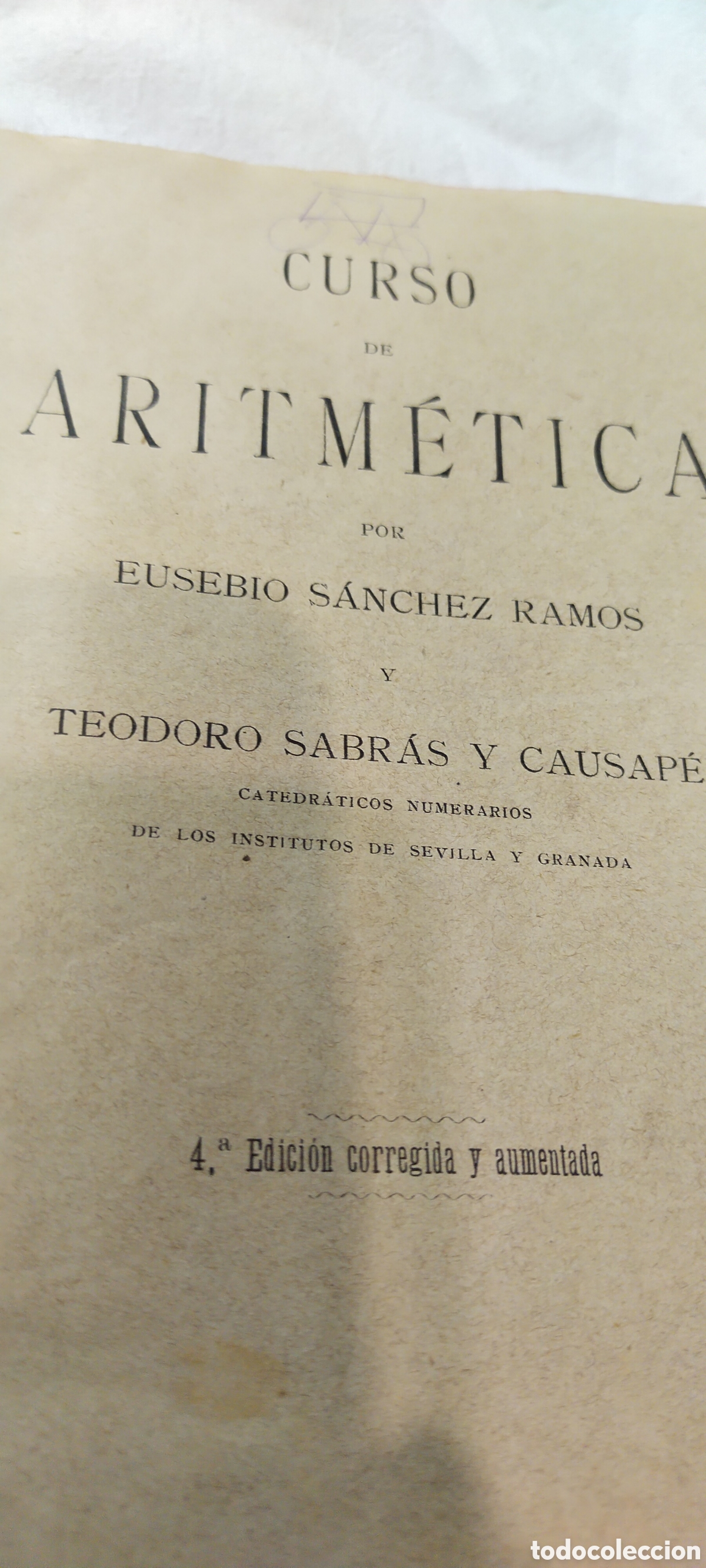 Libros de segunda mano de ciencias: Curso de aritm&eacute;tica. Salamanca 1906 - Foto 6