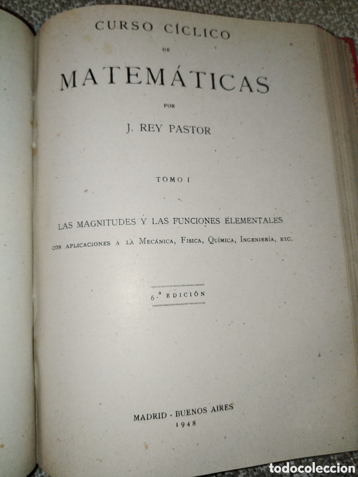 Libros de segunda mano de ciencias: Tres antiguos libros de matem&aacute;ticas en dos tomos. Rey pastor - Foto 4