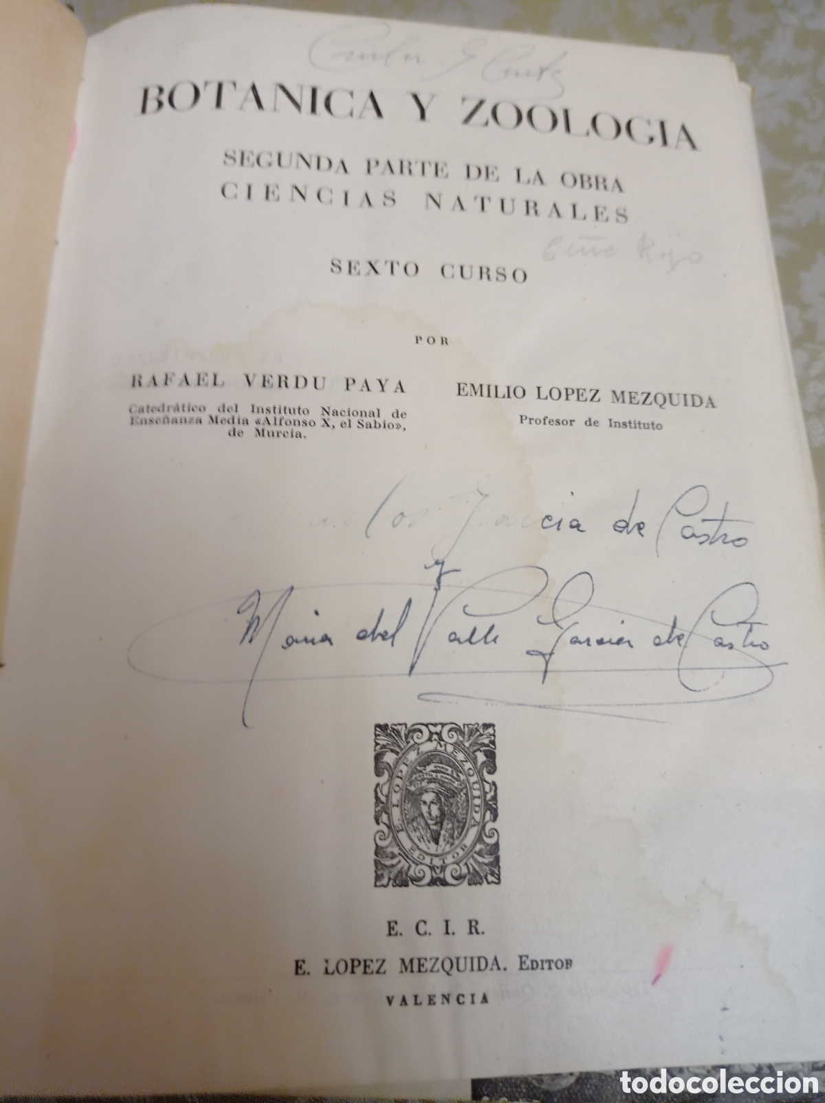 Libri di seconda mano: BOTANICA Y ZOOLOGIA,CIENCIAS NATURALES,SEXTO CURSO