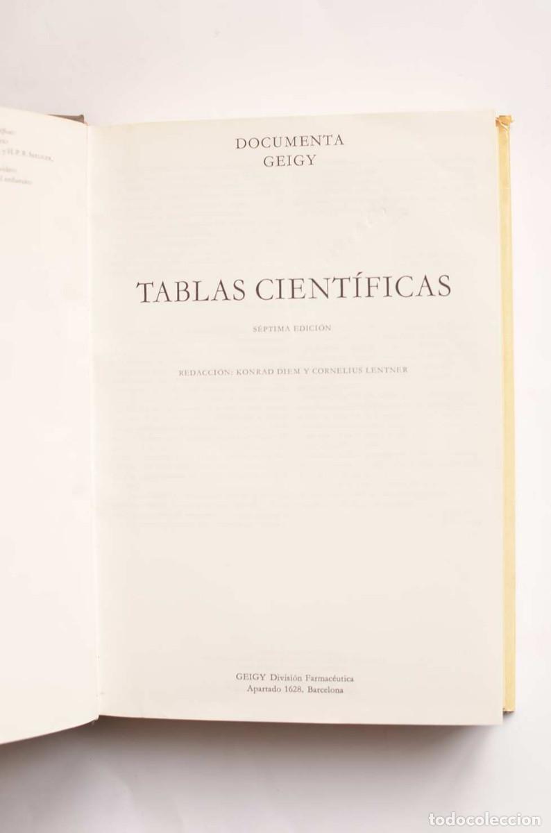 Libros de segunda mano de ciencias: Tablas cient&iacute;ficas - DIEM, Konrad y LENTNER, Cornelius (redacci&oacute;n) - Foto 3