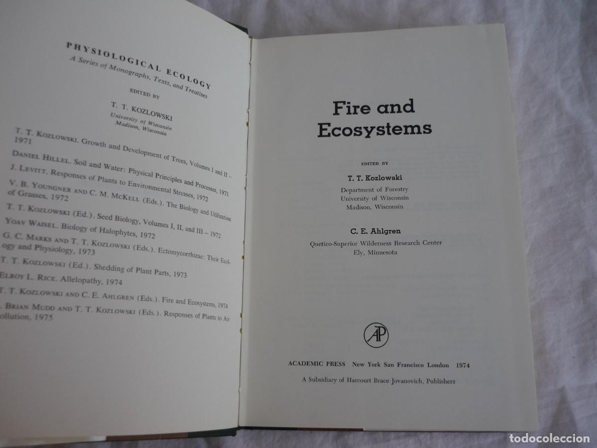 Libros de segunda mano: Fire and Ecosystems 1974, varios autores, en ingl&eacute;s - Foto 6