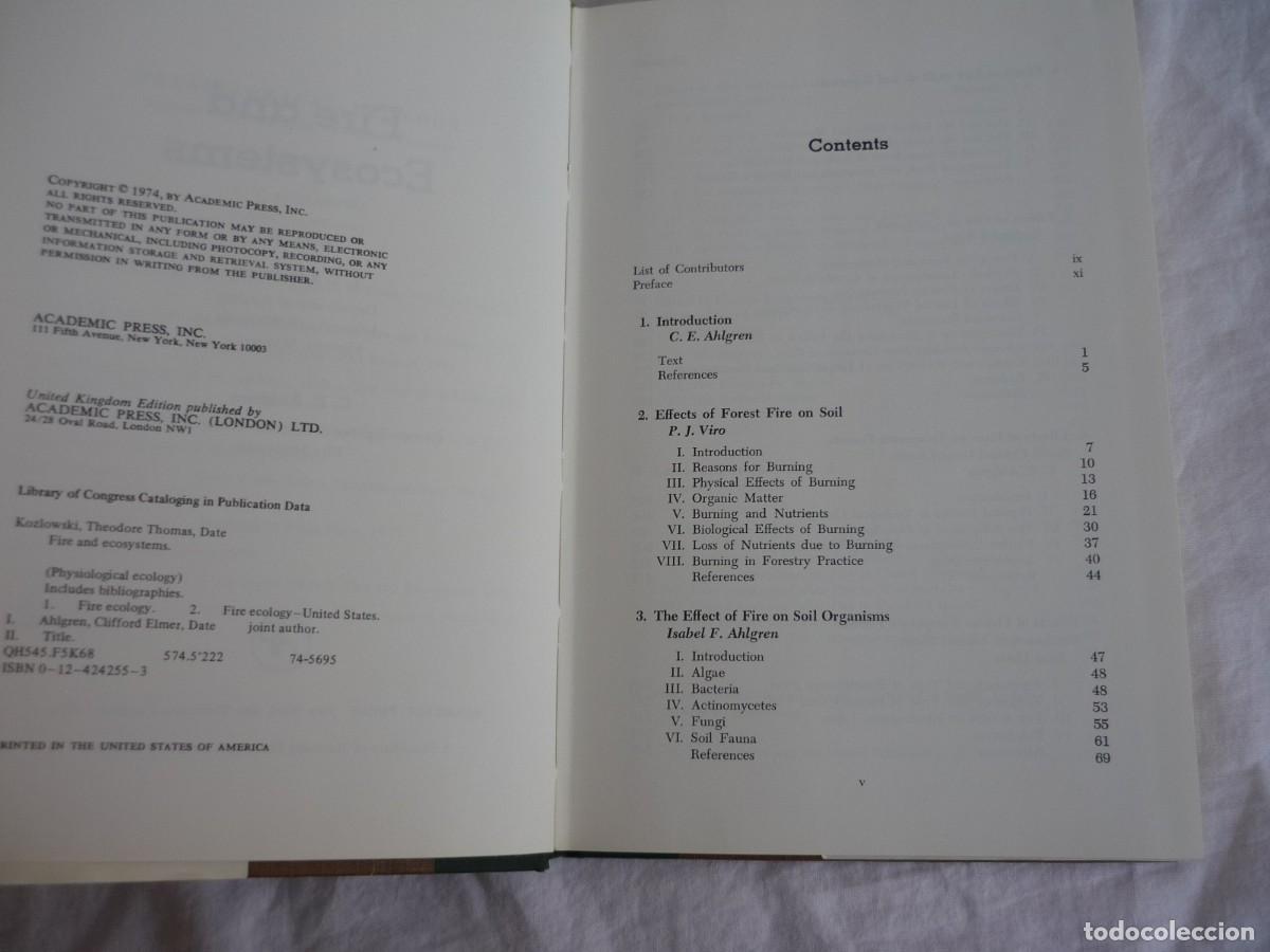 Libros de segunda mano: Fire and Ecosystems 1974, varios autores, en ingl&eacute;s - Foto 7