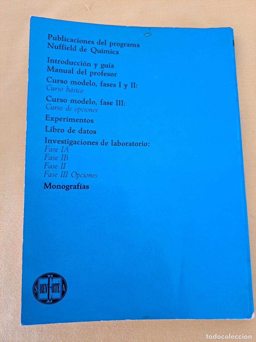 Libros de segunda mano de ciencias: N. F. (NUFFIELD FOUNDATION) - QU&Iacute;MICA (LIBRO DE DATOS) - REVERT&Eacute; 1971 - Foto 5