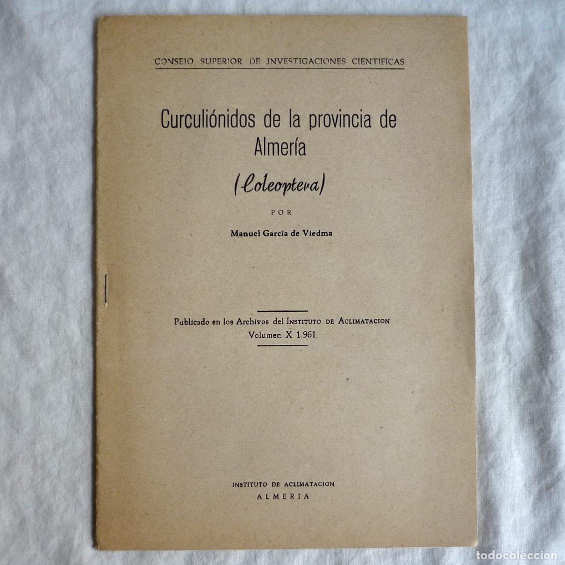 Gebrauchte B&uuml;cher: Curculionidos de la provincia de Almer&iacute;a, 1961, M. Garc&iacute;a de Viedma, 18 p&aacute;g.