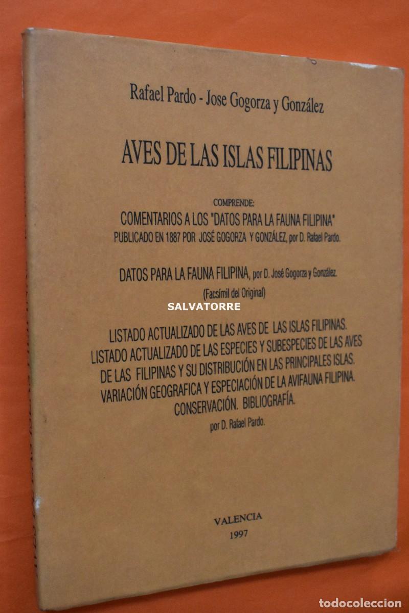 Gebrauchte B&uuml;cher: RAFAEL PARDO.JOSE GOGORZA. AVES DE LAS ISLAS FILIPINAS.VALENCIA 1977