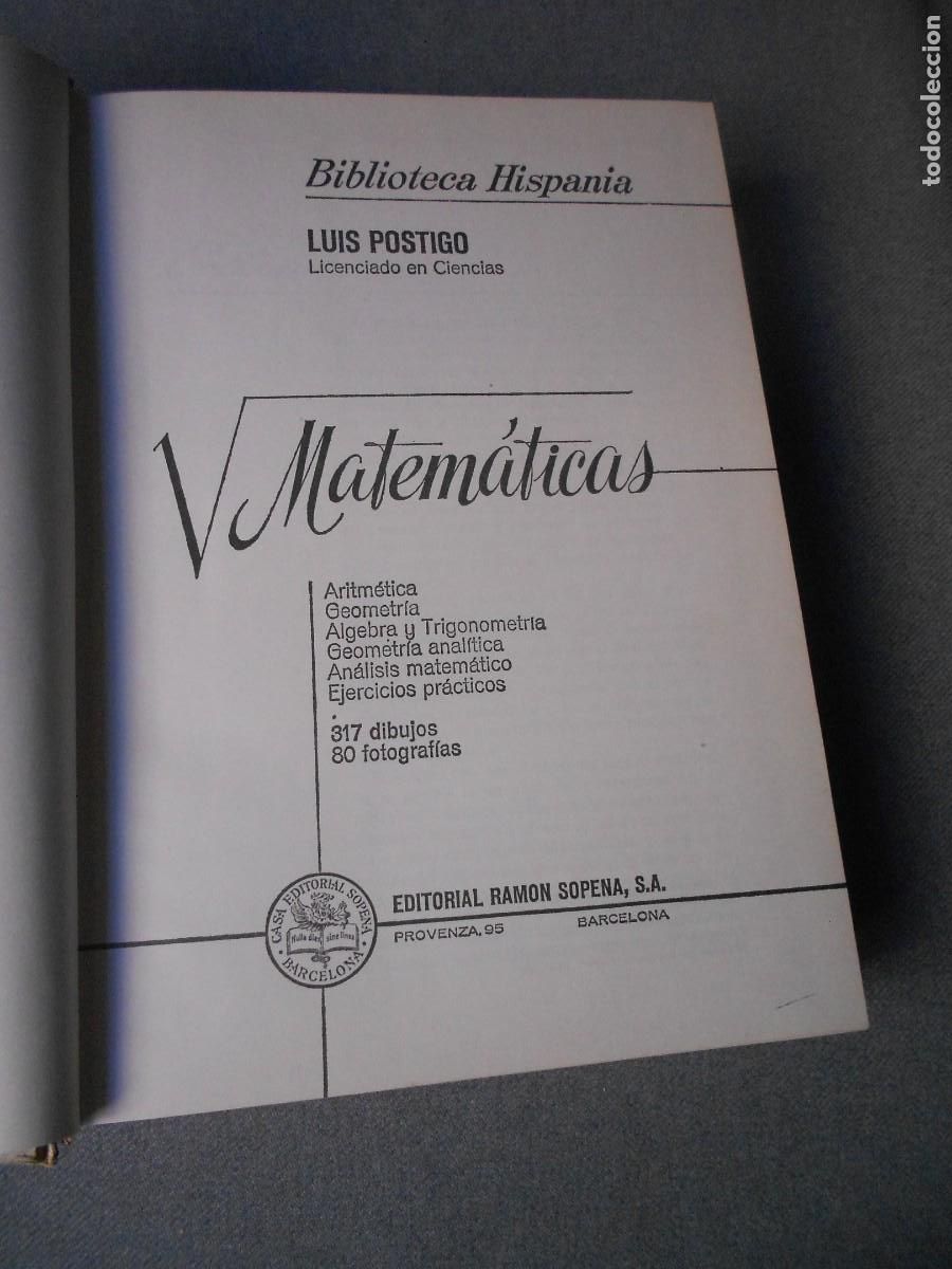 Libros de segunda mano de ciencias: MATEMATICAS. LUIS POSTIGO - Foto 5