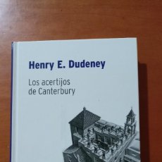 Libros de segunda mano de Ciencias: HENRY E. DUDENEY. LOS ACERTIJOS DE CANTERBURY - BIBLIOTECA DESAFÍOS MATEMÁTICOS