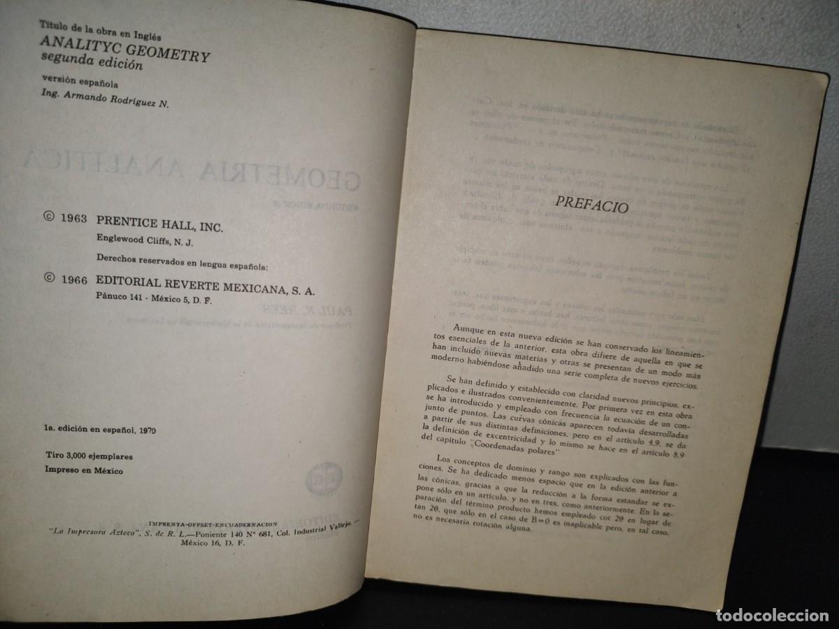 Libros de segunda mano de ciencias: 94- GEOMETR&Iacute;A ANAL&Iacute;TICA - PAUL K. REES - Foto 4