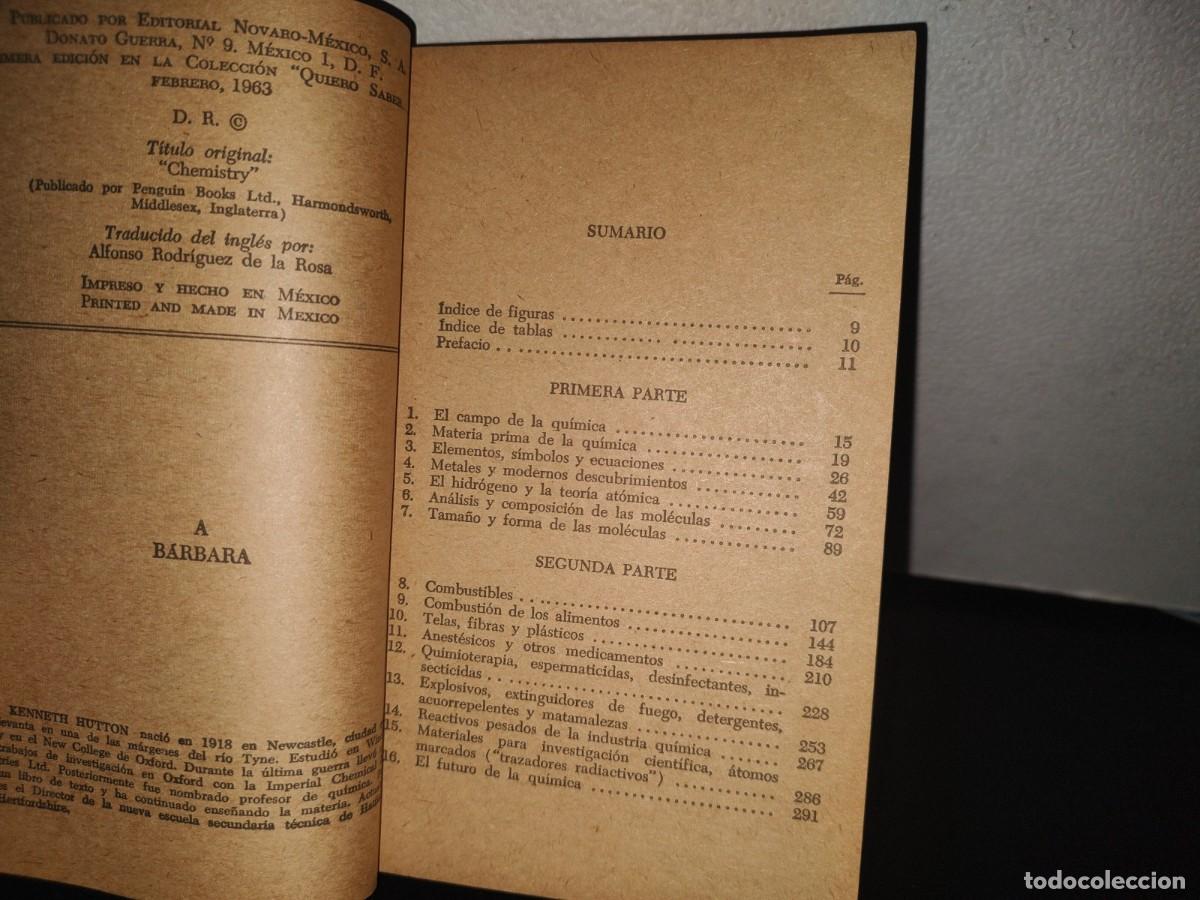 Libros de segunda mano de ciencias: 95- LA QU&Iacute;MICA EN EL MUNDO MODERNO - KENNETH HUTTON - Foto 4
