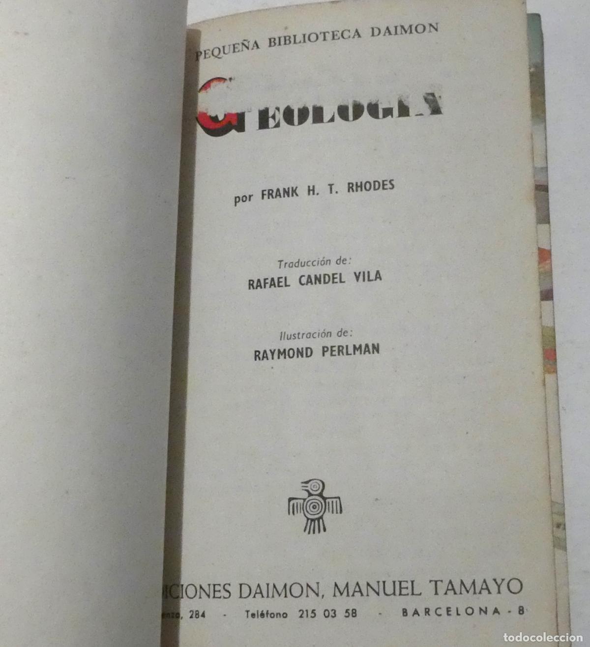 Libros de segunda mano: Geolog&iacute;a. Peque&ntilde;a biblioteca Daimon - Foto 2